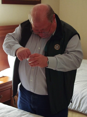 John Shaner assessing his outcome John Shaner assessing his outcome